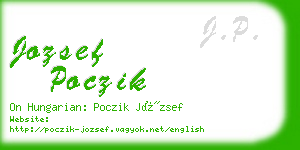 jozsef poczik business card